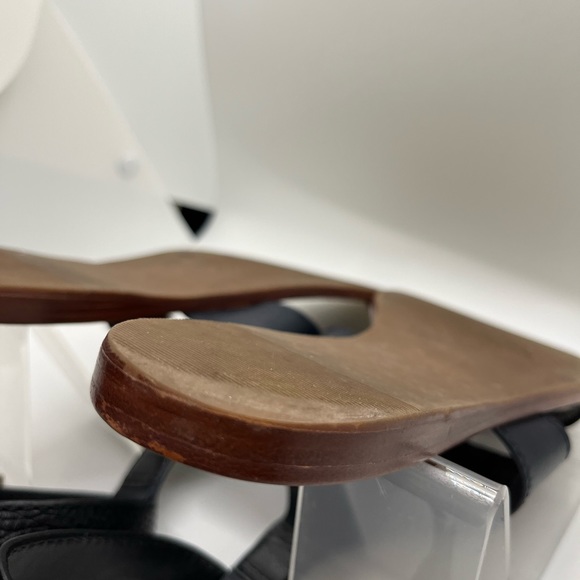 Tory Burch Perforated Logo Flat Sandal Black 7.5 - Picture 9 of 12